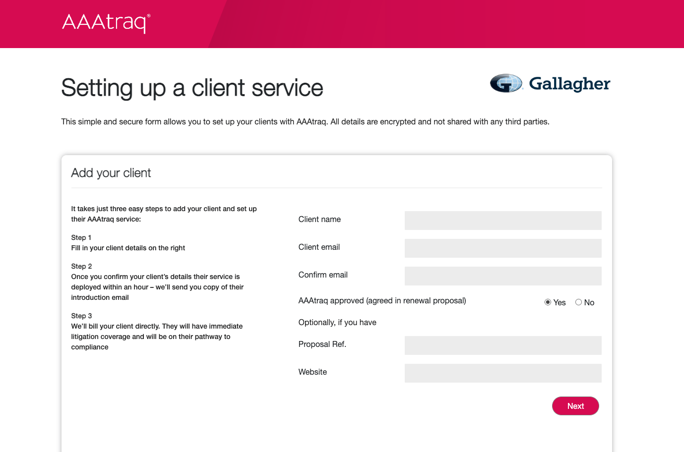 Dashboard view of brokers admin page.